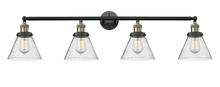  215-BAB-G44-LED - Cone - 4 Light - 44 inch - Black Antique Brass - Bath Vanity Light