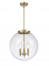 Innovations Lighting 221-3S-AB-G202-16-LED - Beacon - 3 Light - 16 inch - Antique Brass - Cord hung - Pendant