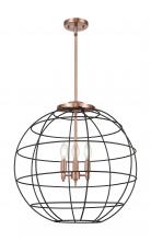 Innovations Lighting 221-3S-AC-CE-22-BK - Lake Placid - 3 Light - 22 inch - Antique Copper - Pendant