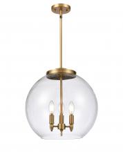 Innovations Lighting 221-3S-BB-G122-16-LED - Athens - 3 Light - 16 inch - Brushed Brass - Cord hung - Pendant