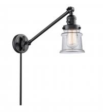 Innovations Lighting 237-BK-G182S - Canton - 1 Light - 8 inch - Matte Black - Swing Arm