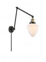  238-BAB-G661-7 - Bullet - 1 Light - 7 inch - Black Antique Brass - Swing Arm