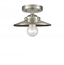 Innovations Lighting 284-1C-SN-M2-SN - Railroad - 1 Light - 8 inch - Brushed Satin Nickel - Semi-Flush Mount