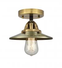 Innovations Lighting 288-1C-BAB-M4-AB - Railroad - 1 Light - 8 inch - Black Antique Brass - Semi-Flush Mount