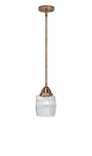  288-1S-AC-G302 - Colton - 1 Light - 6 inch - Antique Copper - Cord hung - Mini Pendant