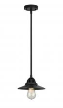 Innovations Lighting 288-1S-BK-M6-BK - Railroad - 1 Light - 8 inch - Matte Black - Cord hung - Mini Pendant