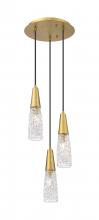 Innovations Lighting 322-3P-BB-G322-3CL - Amherst Brook - 3 Light - 10 inch - Brushed Brass - Cord Hung - Multi Pendant