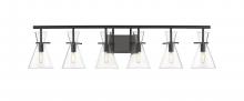  354-6W-BK-CL - Colden - 6 Light - 45 inch - Matte Black - Bath Vanity Light