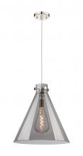 Innovations Lighting 410-1PL-PN-G411-18SM - Newton Cone - 1 Light - 18 inch - Polished Nickel - Cord hung - Pendant