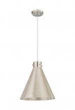 Innovations Lighting 410-1PL-SN-M411-16SN - Newton Cone - 1 Light - 16 inch - Satin Nickel - Cord hung - Pendant