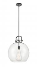  410-1S-BK-16CL - Newton Sphere - 1 Light - 16 inch - Matte Black - Cord hung - Pendant