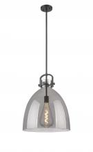 Innovations Lighting 410-1SL-BK-G412-16SM - Newton Bell - 1 Light - 16 inch - Matte Black - Pendant