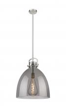 Innovations Lighting 410-1SL-SN-G412-16SM - Newton Bell - 1 Light - 16 inch - Satin Nickel - Pendant