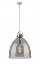 Innovations Lighting 410-1SL-SN-G412-18SM - Newton Bell - 1 Light - 18 inch - Satin Nickel - Pendant