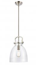 Innovations Lighting 410-1SM-SN-G412-10CL - Newton Bell - 1 Light - 10 inch - Satin Nickel - Mini Pendant