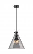 Innovations Lighting 410-3PL-BK-G411-16SM - Newton Cone - 3 Light - 16 inch - Matte Black - Cord hung - Pendant