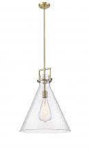 Innovations Lighting 411-1SL-BB-G411-18SDY - Newton Cone - 1 Light - 18 inch - Brushed Brass - Cord hung - Pendant