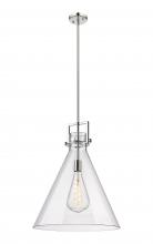 Innovations Lighting 411-1SL-PN-G411-18CL - Newton Cone - 1 Light - 18 inch - Polished Nickel - Cord hung - Pendant