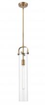 Innovations Lighting 413-1SS-BB-G413-1S-4CL - Pilaster - 1 Light - 4 inch Glass - Brushed Brass - Pendant