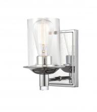 Innovations Lighting 417-1W-PC-CL - Manhattan - 1 Light - 5 inch - Polished Chrome - Bath Vanity Light