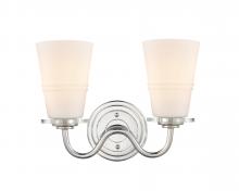 Innovations Lighting 421-2W-PC-W - Scarlett - 2 Light - 14 inch - Polished Chrome - Bath Vanity Light