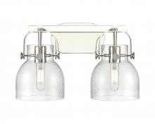 Innovations Lighting 423-2W-PN-G412-6SDY - Pilaster II Bell - 2 Light - 17 inch - Polished Nickel - Bath Vanity Light