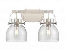 Innovations Lighting 423-2W-SN-G412-6SDY - Pilaster II Bell - 2 Light - 17 inch - Satin Nickel - Bath Vanity Light