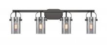 Innovations Lighting 423-4W-BK-G423-7SM - Pilaster II Cylinder - 4 Light - 35 inch - Matte Black - Bath Vanity Light