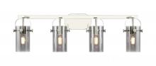 Innovations Lighting 423-4W-PN-G423-7SM - Pilaster II Cylinder - 4 Light - 35 inch - Polished Nickel - Bath Vanity Light