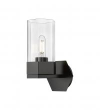 Innovations Lighting 427-1W-BK-G427-9CL - Claverack - 1 Light - 6 inch - Matte Black - Sconce