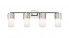  428-4W-SN-G428-7WH - Bolivar - 4 Light - 31 inch - Satin Nickel - Bath Vanity Light