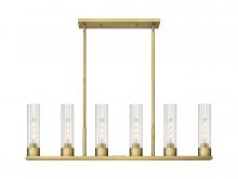 Innovations Lighting 429-6I-BB-G429-8CL - Empire - 6 Light - 44 inch - Brushed Brass - Linear Pendant