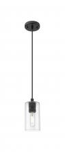 Innovations Lighting 434-1P-BK-G434-7CL - Crown Point - 1 Light - 5 inch - Matte Black - Pendant