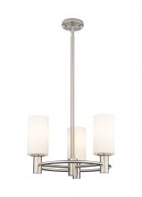 Innovations Lighting 434-3CR-SN-G434-7WH - Crown Point - 3 Light - 18 inch - Satin Nickel - Pendant