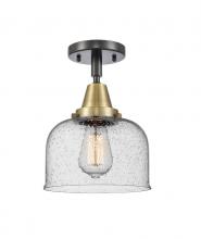 Innovations Lighting 447-1C-BAB-G74 - Bell - 1 Light - 8 inch - Black Antique Brass - Flush Mount