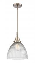  447-1S-SN-G222 - Seneca Falls - 1 Light - 10 inch - Brushed Satin Nickel - Mini Pendant