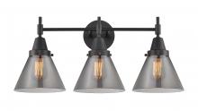  447-3W-BK-G43-LED - Cone - 3 Light - 26 inch - Matte Black - Bath Vanity Light