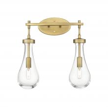 Innovations Lighting 451-2W-BB-G451-5CL - Owego - 2 Light - 17 inch - Brushed Brass - Bath Vanity Light