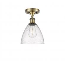 Innovations Lighting 516-1C-AB-GBD-754 - Bristol - 1 Light - 8 inch - Antique Brass - Semi-Flush Mount