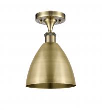 Innovations Lighting 516-1C-AB-MBD-75-AB - Bristol - 1 Light - 8 inch - Antique Brass - Semi-Flush Mount