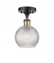 Innovations Lighting 516-1C-BAB-G122C-6CL - Athens - 1 Light - 6 inch - Black Antique Brass - Semi-Flush Mount