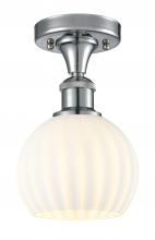 Innovations Lighting 516-1C-PC-G1217-6WV - White Venetian - 1 Light - 6 inch - Polished Chrome - Semi-Flush Mount