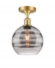 Innovations Lighting 516-1C-SG-G556-8SM - Rochester - 1 Light - 8 inch - Satin Gold - Semi-Flush Mount