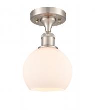 Innovations Lighting 516-1C-SN-G121-6 - Athens - 1 Light - 6 inch - Brushed Satin Nickel - Semi-Flush Mount