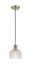 Innovations Lighting 516-1P-AB-G412 - Dayton - 1 Light - 6 inch - Antique Brass - Cord hung - Mini Pendant