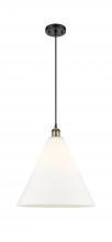 Innovations Lighting 516-1P-BAB-GBC-161 - Berkshire - 1 Light - 16 inch - Black Antique Brass - Cord hung - Pendant