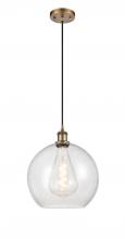 Innovations Lighting 516-1P-BB-G124-12 - Athens - 1 Light - 12 inch - Brushed Brass - Cord hung - Mini Pendant