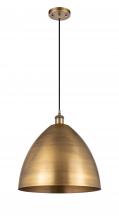 Innovations Lighting 516-1P-BB-MBD-16-BB - Bristol - 1 Light - 16 inch - Brushed Brass - Cord hung - Mini Pendant