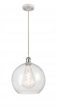 Innovations Lighting 516-1P-WPC-G124-12 - Athens - 1 Light - 12 inch - White Polished Chrome - Cord hung - Mini Pendant