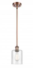 Innovations Lighting 516-1S-AC-G112-LED - Cobbleskill - 1 Light - 5 inch - Antique Copper - Mini Pendant